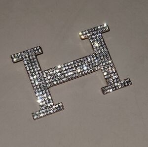 Textured H Pin/Brooch